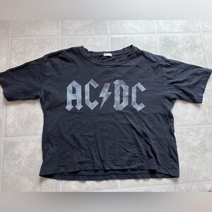 Garage AC DC Crop T-shirt Size XS